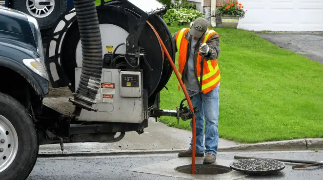Technician using specialized drainage equipment for sewer line cleaning and foundation protection in Fort Worth, TX
